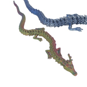 Jouets d'animaux articulés en PVC imprimés en 3D sur mesure, tiges flexibles Panlong de 45 cm, ornements, couleurs personnalisées, jouets scientifiques et d'ingénierie pour la maison - Product Image 5