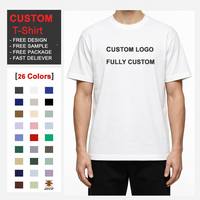 Camiseta de Algodón Preencogido de 230 g/m², Cuello Redondo, Manga Corta, Personalizable con Logotipo, para Hombre, Estilo Urbano, Promocional