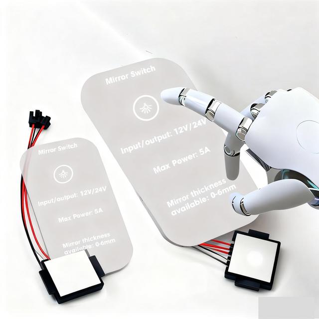 Antmade 12V Capacitive Smart Dimmer Touch Sensor Switch 1-6mm Sensing Range Three-Color Inductive Switches for Cosmetic Mirrors