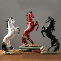 Personnalisé Feng Shui guerre chevaux Statue résine zodiaque chinois cheval ornements oeuvre cadeau Collection Figurines Sculpture