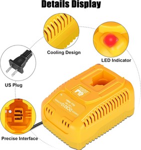 Cargador Rápido DC9310 <span class=keywords><strong>18V</strong></span> 2A de Repuesto para Herramientas Eléctricas <span class=keywords><strong>Dewalt</strong></span>, Batería NiCD/NiMH de 7.2V-<span class=keywords><strong>18V</strong></span>, Cargador de Batería NiMH de <span class=keywords><strong>18V</strong></span> 2A - Product Image 5