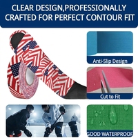 Ruban de hockey personnalisé avec impression de logo, 2,5 cm * 25 m, en tissu de coton, antidérapant, imperméable, pour équipement sportif