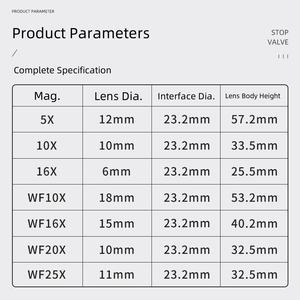 Oculaire optique haute définition à grand champ pour <span class=keywords><strong>microscope</strong></span> biologique avec personnalisation OEM grossissements en verre optique 5X-25X - Product Image 5