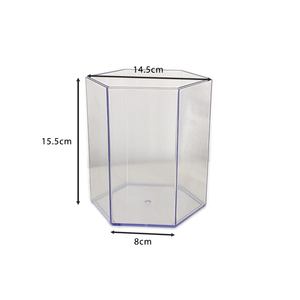 Nhà Máy Bán buôn handmade tùy chỉnh trong suốt rõ ràng Acrylic perspex Hexagon khay thủy tinh hoa hộp bình Acrylic hiển thị trường hợp - Product Image 2