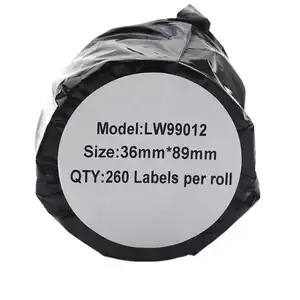 Compatible 99012 address label paper for label writer 450 (260 labels) 36mm x 89mm