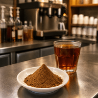 Poudre de thé noir biologique décaféiné, mouture fine, pour la pâtisserie, le chai et la fabrication de glaces, vente en gros, qualité alimentaire