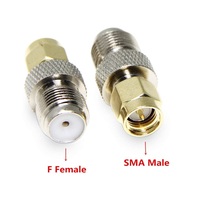 Adaptateur coaxial RF SMA mâle vers F femelle, connecteur droit, 50 ohms, en laiton, convertisseur d'antenne, usine OEM ODM