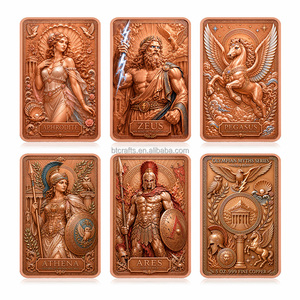Barre di Rame da 5oz della Collezione <span class=keywords><strong>Mitologia</strong></span> Greca all'Ingrosso, con Sculture di Dei e Miti Olimpici, Placche in Rame, Regalo Souvenir - Product Image 6