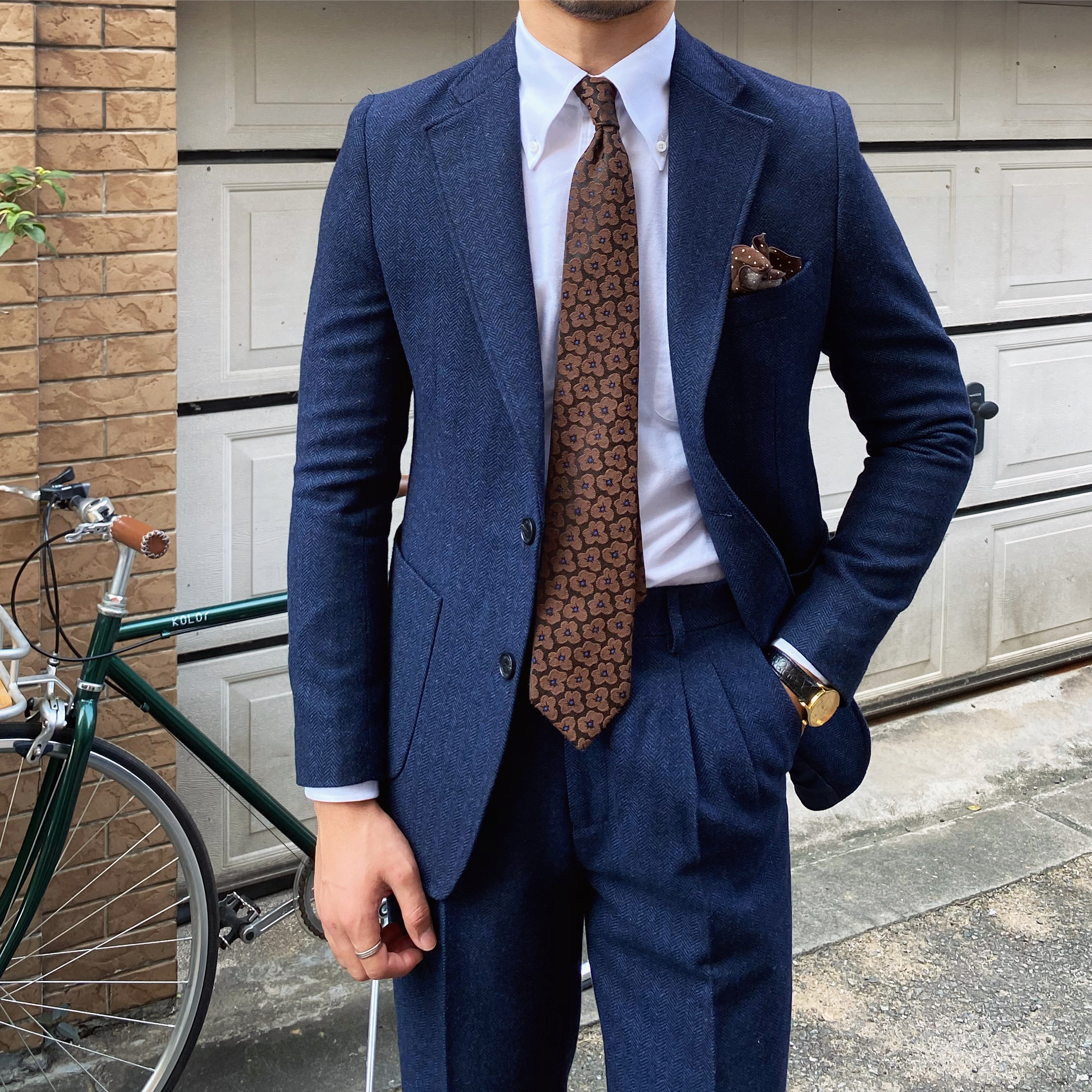Pantalon de costume bleu marine