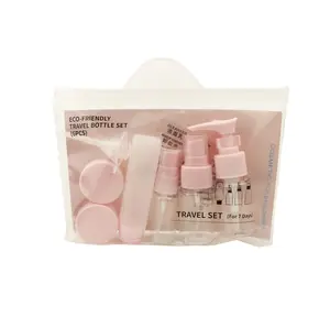 Contenitori cosmetici trasparenti per animali domestici di dimensioni di volo Kit di bottiglie da viaggio in plastica vuote per lozione Shampoo crema sapone Set