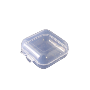 Boîte de rangement carrée pliable en plastique PP transparente pour bouchons d'oreilles et boucles d'oreilles 3,5 cm/3,5 cm/1,7 cm - Product Image 1