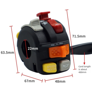 Interruptor de Manillar de Motocicleta de 22 mm, Interruptor de Control Multifunción para Motocicleta Todoterreno, ATV, Quad - Product Image 2