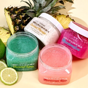 Exfoliante Corporal Hidratante de Azúcar y Manteca de Karité con Aroma a Rosa, Coco, Lima y Piña, Marca Privada - Product Image 1