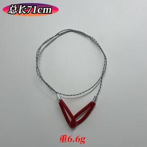 Scie à fil manuelle Ztc543, outil de survie en plein air durable en acier, options de couleurs rouge et noir pour une utilisation en cas d'urgence en milieu sauvage - Product Image 3