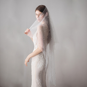 SLBRIDAL Veli da <span class=keywords><strong>Sposa</strong></span> a Due Strati con Pettini, Veli Nuziali Avorio con Perle, <span class=keywords><strong>Accessori</strong></span> da <span class=keywords><strong>Sposa</strong></span> per Donne - Product Image 3
