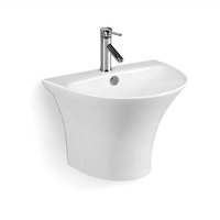 Ensemble WC et lavabo en céramique deux pièces pour salle de bain, à prix de gros, avec siphon en S ou en P, à chasse d'eau directe