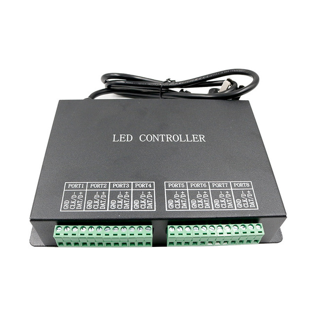 H801rc Led 8 Ports Controller DMX512 Max 8192 Pixels Animation Programming LED Pixel Controller for Bar KTV Nightclub