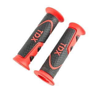Poignées de guidon de moto Qiangye, rouge et noir, logo Tdx, caoutchouc souple, pour accessoires de moto tout-terrain - Product Image 4