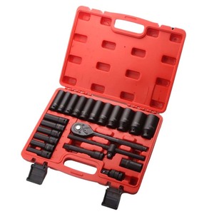 1/2 In <b>Socket</b> Set 23Pcs Metric Auto Repair Tool Kit With <b>Ratchet</b> Wrench And Extensions In Case - Product Image 5