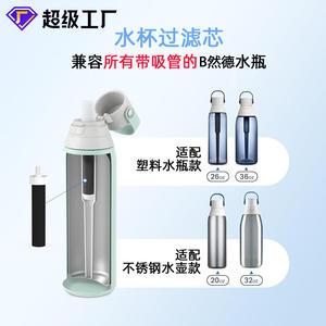 Cartouche filtrante au charbon actif de coque de noix de coco Pureza pour bouteille d'eau d'extérieur, portable, pack de 6 ou 10 pièces S004 - Product Image 4