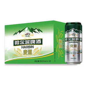 Chine : Bière HARBIN RICH MALT LAGER de qualité supérieure en gros, 500 ml/canette * 12, 11 ° P Grandes exportations de blé riche en arômes de Chine - Product Image 3