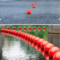 Boule de flotteur sphérique PE personnalisée à haute flottabilité pour les fournitures marines bouée amarrage charnière rivière barrage marqueur terrain de pêche