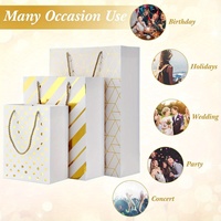 Maßgefertigte Kleidung Halsketten Geschenkverpackung Boutique Luxus Papiertüten mit Seilgriffen für Hochzeit Geburtstag Party Einkaufen