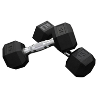 Haltères hexagonales en caoutchouc de gymnastique de 40kg 50kg haltères d'entraînement de fitness bon marché de fabricant personnalisé de haute qualité en gros