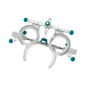 Marco de Foróptero de Plástico y Metal TF-4880A con Detalles en Verde Azulado y Escalas de Medición para Optometría, Uso Profesional - Product Image 6