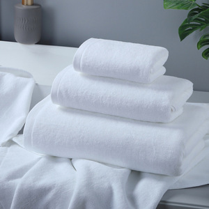 <span class=keywords><strong>Ensemble</strong></span> de serviettes de qualité hôtelière 5 étoiles de luxe, 100% coton éponge, taille personnalisée, <span class=keywords><strong>blanc</strong></span>, séchage rapide, technique de tissage, serviette pour les mains, le visage et le bain - Product Image 4