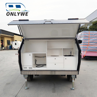 ONLYWE Petite remorque de camping-car en forme de larme pour le voyage Mini remorque caravane en fibre de verre standard australien à vendre
