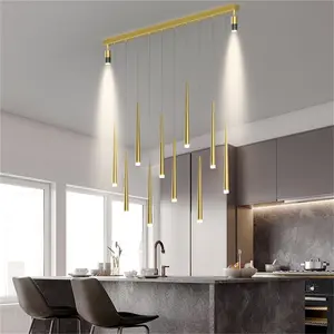 Nordic kolye ışık Modern LED altın lambaları spot armatürleri ev yemek odası dekorasyonu için