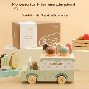 Juguete Educativo para Bebés, Carrito de Helados de Empujar, Juego de Imitación, Aprendizaje Temprano, Juego de Desarrollo Cognitivo - Product Image 4