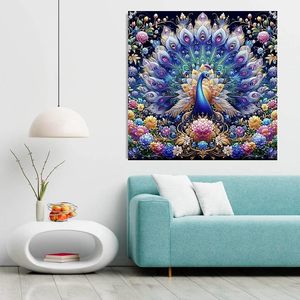 Kit <span class=keywords><strong>de</strong></span> <span class=keywords><strong>Peinture</strong></span> Diamant 5D Luxe Songwoo, Motif <span class=keywords><strong>Paon</strong></span> Coloré Entièrement Brodé, Plumes <span class=keywords><strong>de</strong></span> <span class=keywords><strong>Paon</strong></span> Florales, <span class=keywords><strong>Peinture</strong></span> Diamant Haute Brillance - Product Image 4