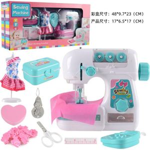 Mini machine à coudre électrique pour enfants, jouet en plastique, ensemble de jeu de couture pour maison de poupée - Product Image 3