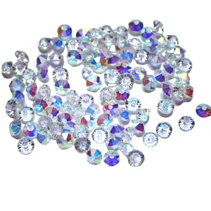 Auf der neuen galvanisierung AB farbe fabrik großhandel kristall perlen glas lose ohrringe zubehör diy schmuck perlen