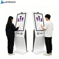 à commande automatique pour PC à écran tactile debout de 32 pouces, Kiosque interactif d'imprimante Android POS en libre-service