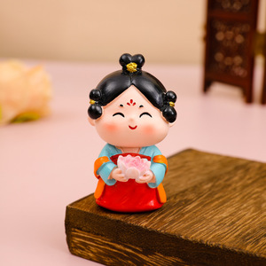 Yu Mo Craft – ensemble de figurines de dame de la dynastie Tang, jouet décoratif de style chinois, cadeau de bureau pour filles - Product Image 4