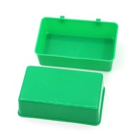 Ensemble de bols carrés en plastique écologiques de haute qualité pour l'alimentation et l'eau des oiseaux, pour canaris, perruches, perroquets, bain et alimentation en extérieur