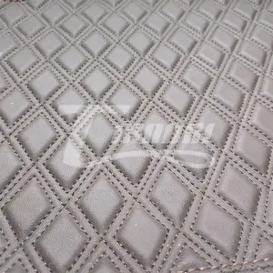 Werkslieferung kundenspezifisch langlebiger gesteppter Stoff Stickerei Stoff Teppich Leder Auto-Matte Stoff für Autos