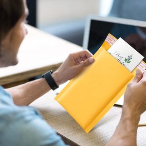 4x8 inch bong bóng màu vàng bưu phẩm 50 gói tự niêm phong cửa hàng số lượng lớn thư vận chuyển túi chống rách Doanh Nghiệp Nhỏ gửi thư - Product Image 6