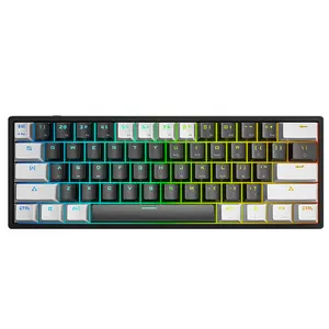 Клавиатура LEAVEN K620, 61 клавиша ABS, настоящая механическая клавиатура, игровая клавиатура с USB-подсветкой