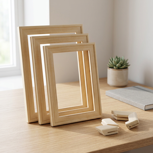 Cornice in Legno di Pino Ecologica Personalizzata per Tele e Quadri, Moderna Cornice Fai-da-Te per Esposizione di Dipinti e Arte Murale - Product Image 3