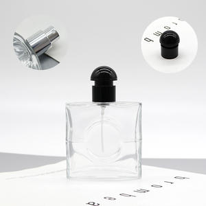 Botella de Perfume Cuadrada de Vidrio Personalizada de 50 ml, Botella Cosmética Vacía Cuadrada de Lujo Ligero con Cierre a Presión, Diseño a Prueba de Fugas - Product Image 4