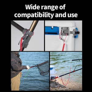 CHILENT matériel de pêche leurre cordes connecter tige boucle en métal caoutchouc/élastique/fil d'acier 6 couleurs cordes perdues protéger les cannes à pêche - Product Image 4