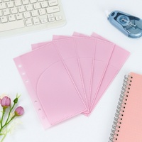 Classeur personnalisé transparent A6 pour économie d'argent Enveloppes à monnaie pochettes en plastique avec 6 anneaux diviseurs d'index de feuille de budget avec étiquettes imprimées