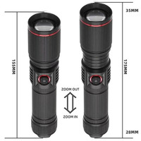 Senter radiasi inframerah 5W kuat terbaru, senter taktis dapat diperbesar berburu IR 850NM LED untuk penglihatan malam