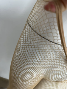 Pequeno Trama Cor Salmão Carnaval V-cut Não Glitter Meias para Preto Pele Castanha Mulheres Resistentes Meias Glitter Ouro - Product Image 5