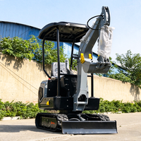 Mini-excavatrice Kubota pour ferme et jardin, 1,2 tonne, mini-excavatrice compacte, mini-excavatrice Euro5 avec accessoires gratuits