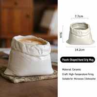 Desain Baru Mug Kopi Keramik Stoneware Anjing Lucu yang Dapat Disesuaikan Bebas BPA Aman untuk Microwave Cangkir Latte Genggam Peralatan Makan Bergaya untuk
